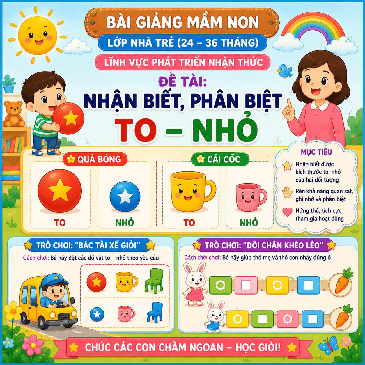 bai-giang-mam-non-lop-nha-tre-nhan-biet-phan-biet-to-nho